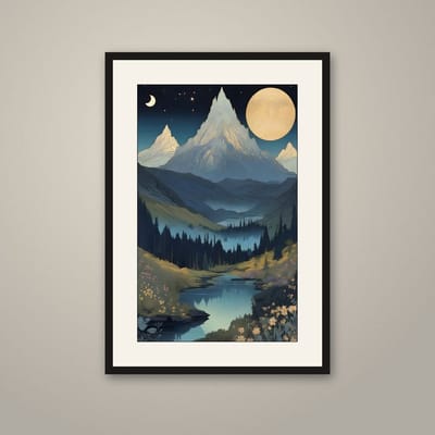 The Mountains Are Out — framed art print on a wall