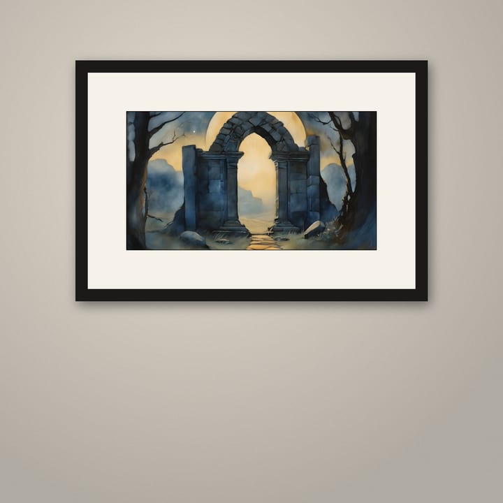 Framed art print on a cozy wall