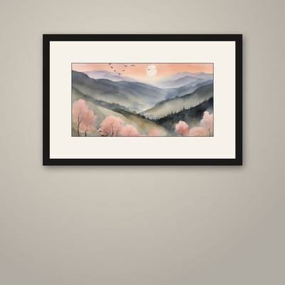 The Quiet Range — framed art print on a wall