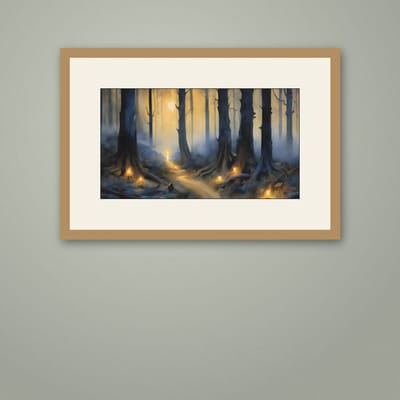 Through the Forest — framed in a styled room