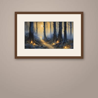 Through the Forest — framed in a styled room