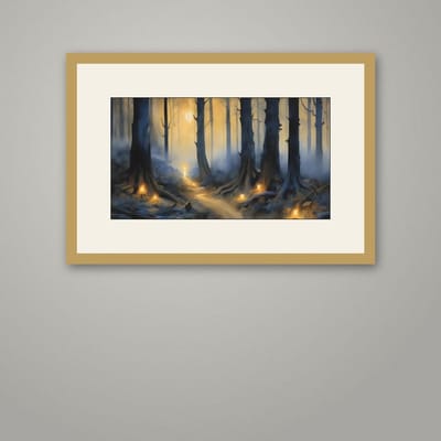 Through the Forest — framed in a styled room