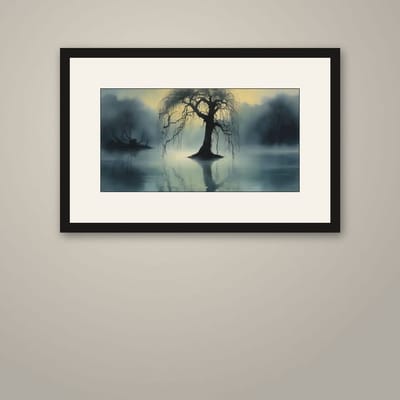 Willow of the Lake — framed art print on a wall